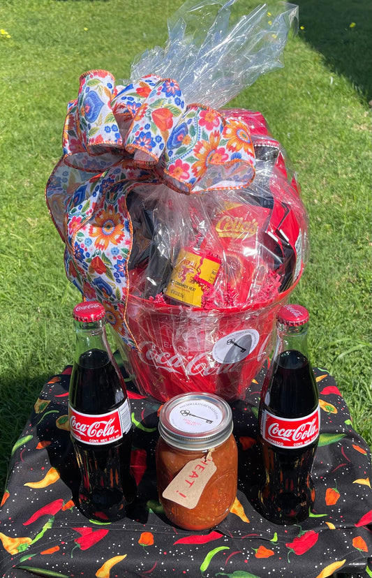 DELUXE SALSAS AND SODAS GOODIE BASKET